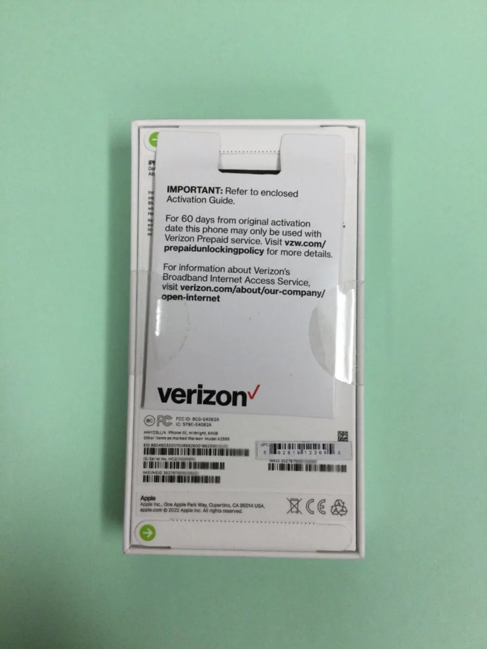 Brand New iPhone SE 3rd Generation 2022 Edition - Verizon - 64GB